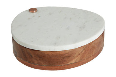 Marble and Wood Cheese Knife Set