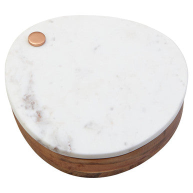 Marble and Wood Cheese Knife Set