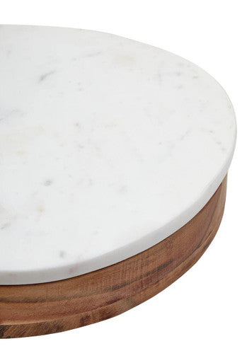Marble and Wood Cheese Knife Set