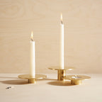 Eclipse Solid Brass Candle Holder