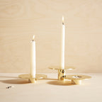 Eclipse Solid Brass Candle Holder