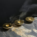 Eclipse Solid Brass Candle Holder