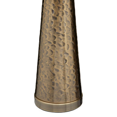 Antique Brass Table Lamp, Cream Shade