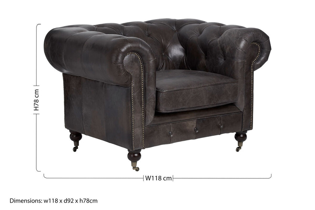 The Victor Leather Chesterfield Chair