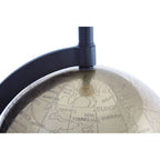 Antique Brass Globe Lamp, Black Shade