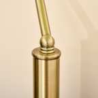 Banker's Desk Lamp, Antique Brass with Glass Shade