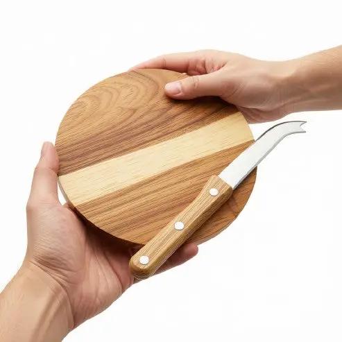 Acacia Cheese Board and Knife Set