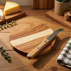 Acacia Cheese Board and Knife Set