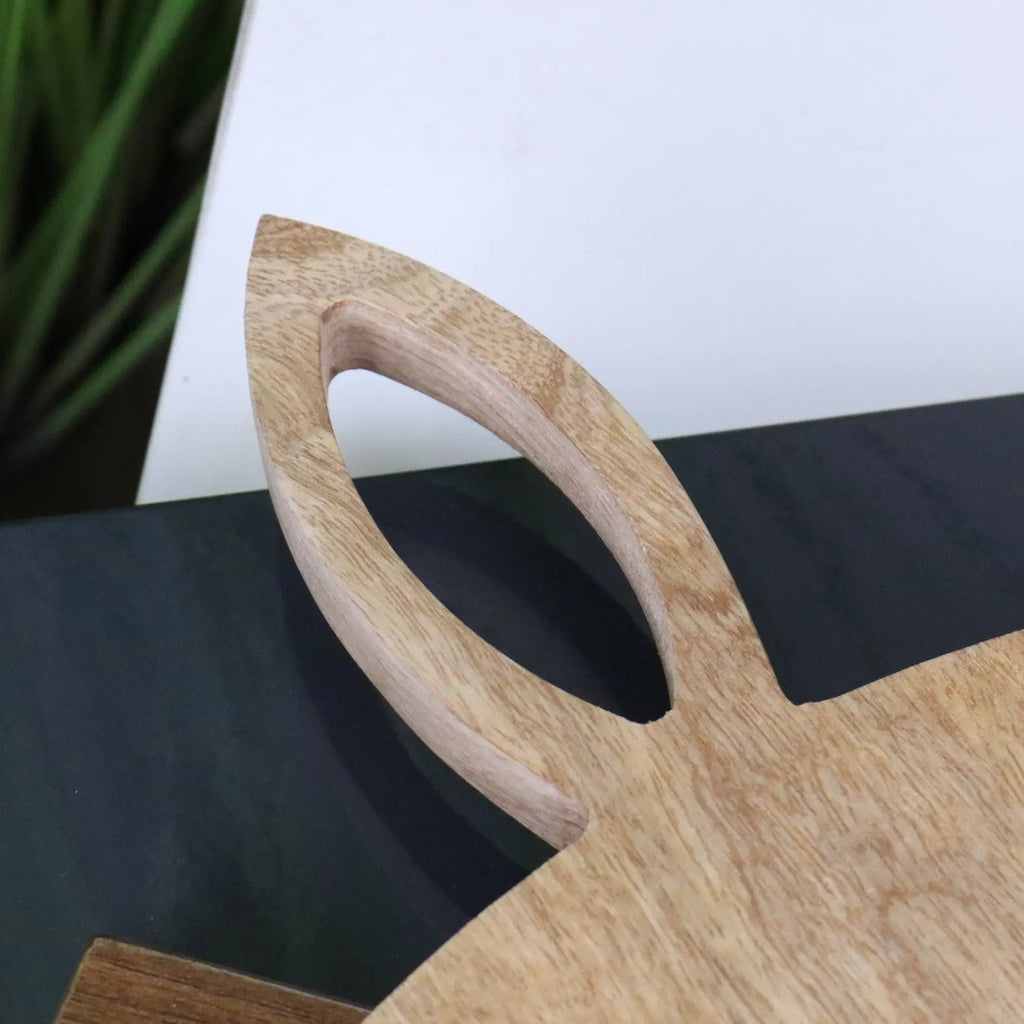 Amba Rustic Round Wooden Serving Board, 38cm