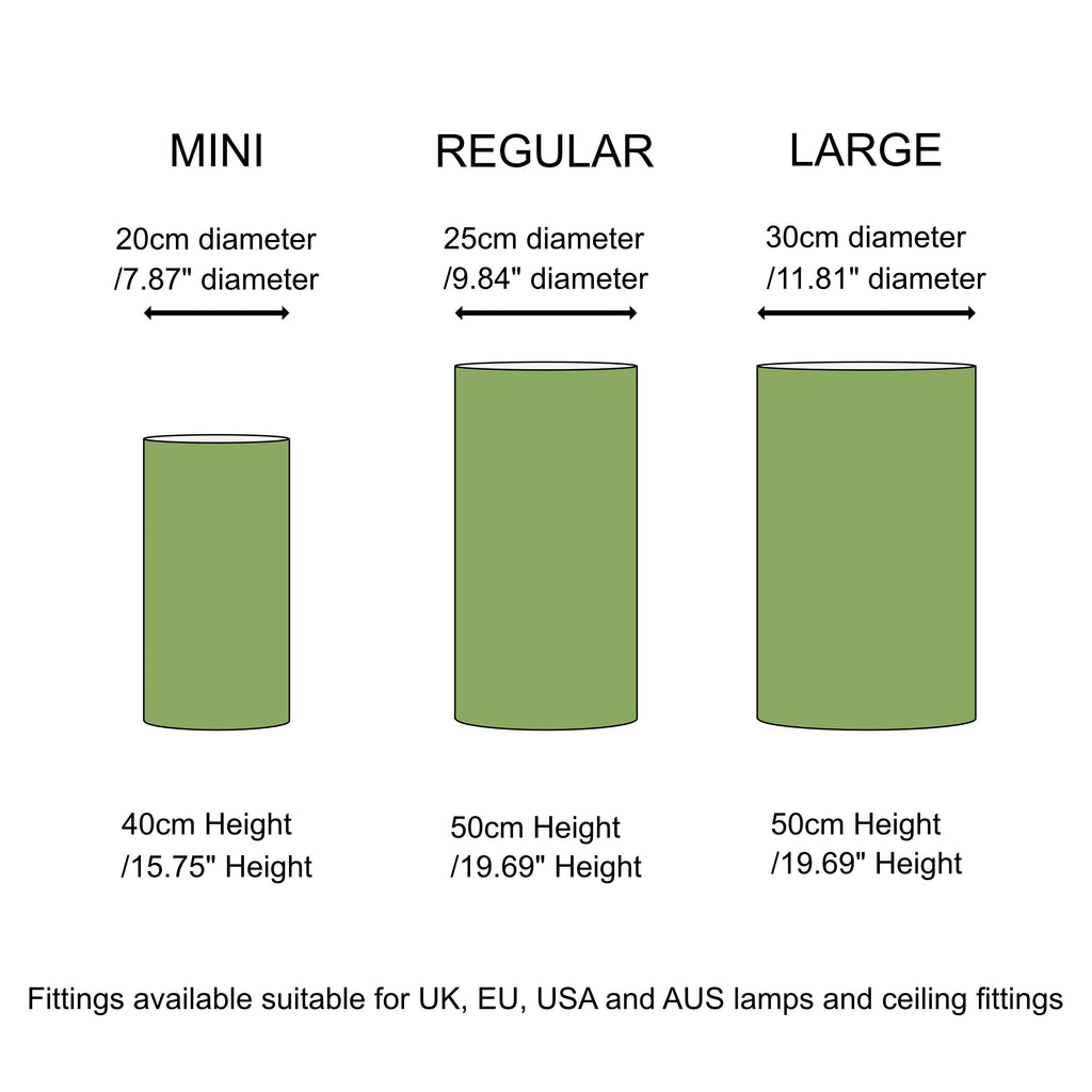 Natural Linen Tall Cylinder Lampshade, image 7