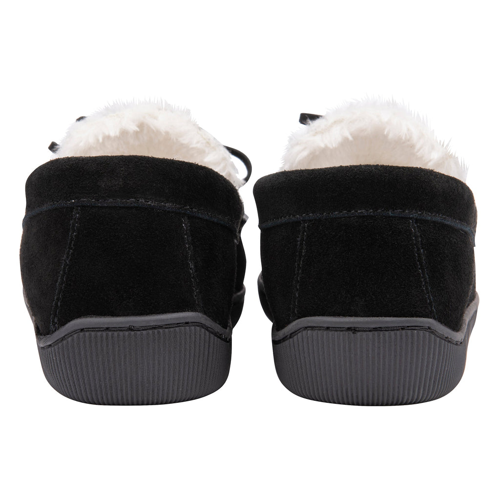 Men's Suede Moccasin Slippers, Fleece Lined