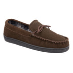 Men's Suede Moccasin Slippers, Fleece Lined