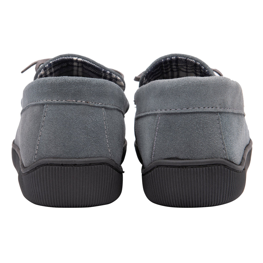 Men's Suede Moccasin Slippers, Fleece Lined