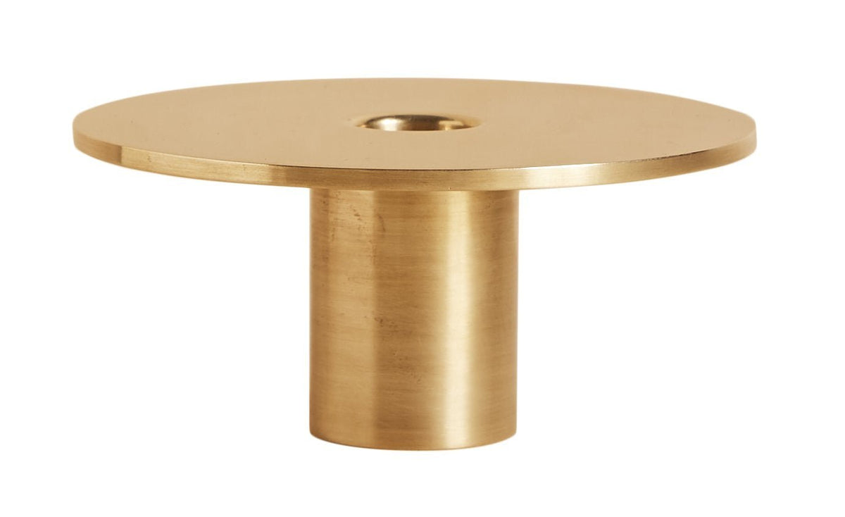 Eclipse Solid Brass Candle Holder