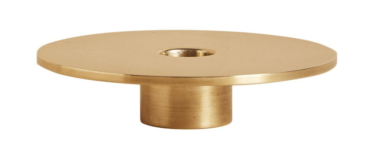 Eclipse Solid Brass Candle Holder