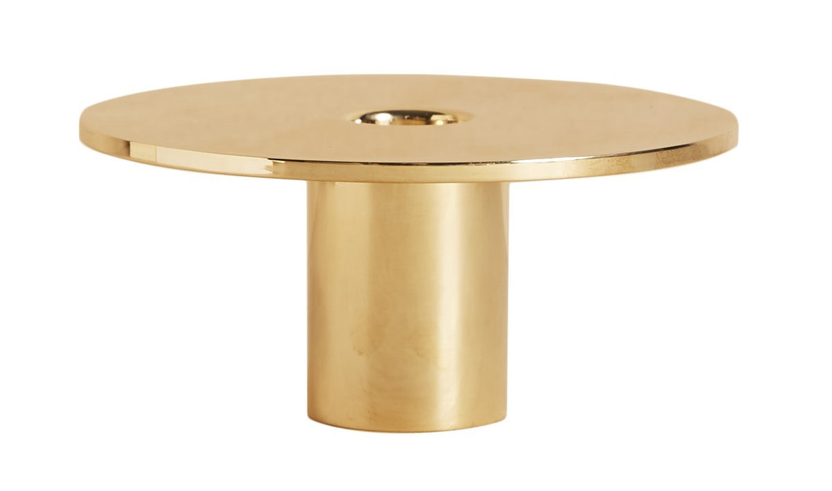 Eclipse Solid Brass Candle Holder