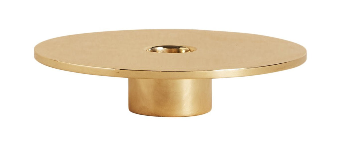 Eclipse Solid Brass Candle Holder