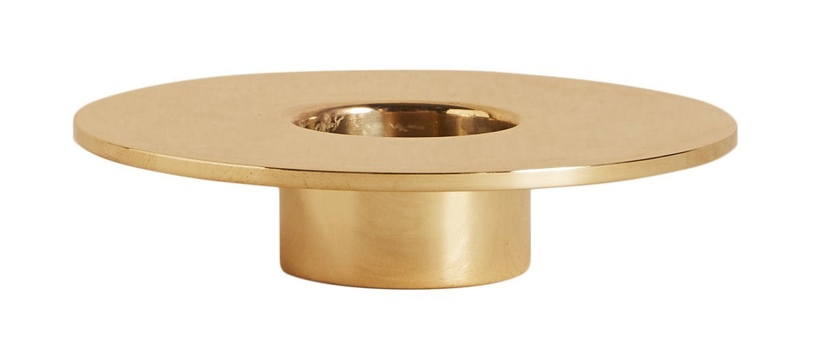 Eclipse Solid Brass Candle Holder