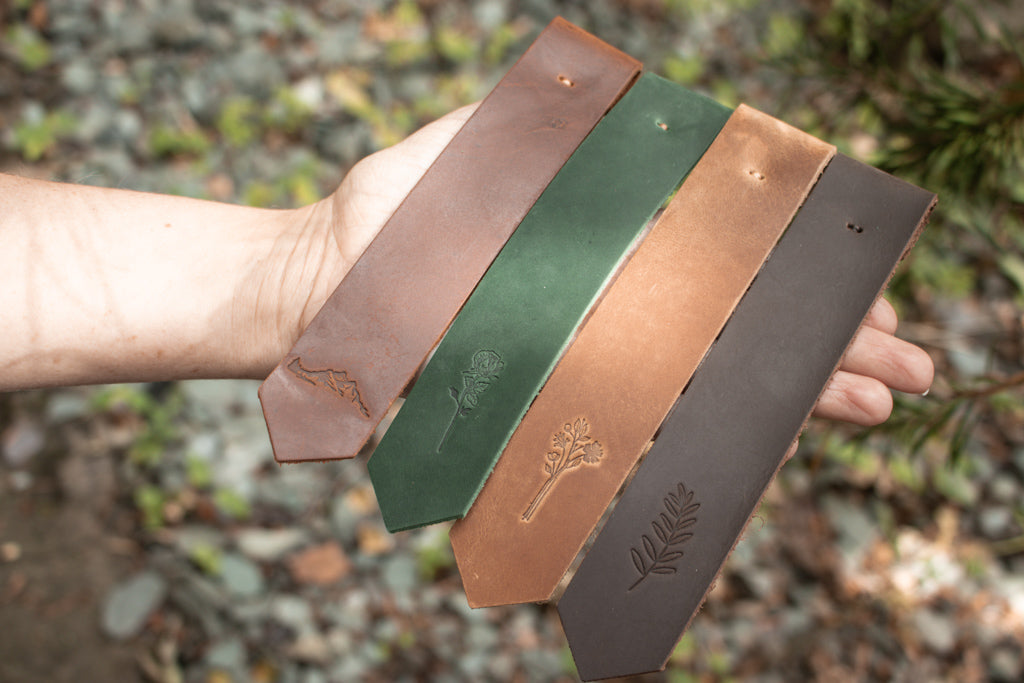 Engraved Leather Bookmarks