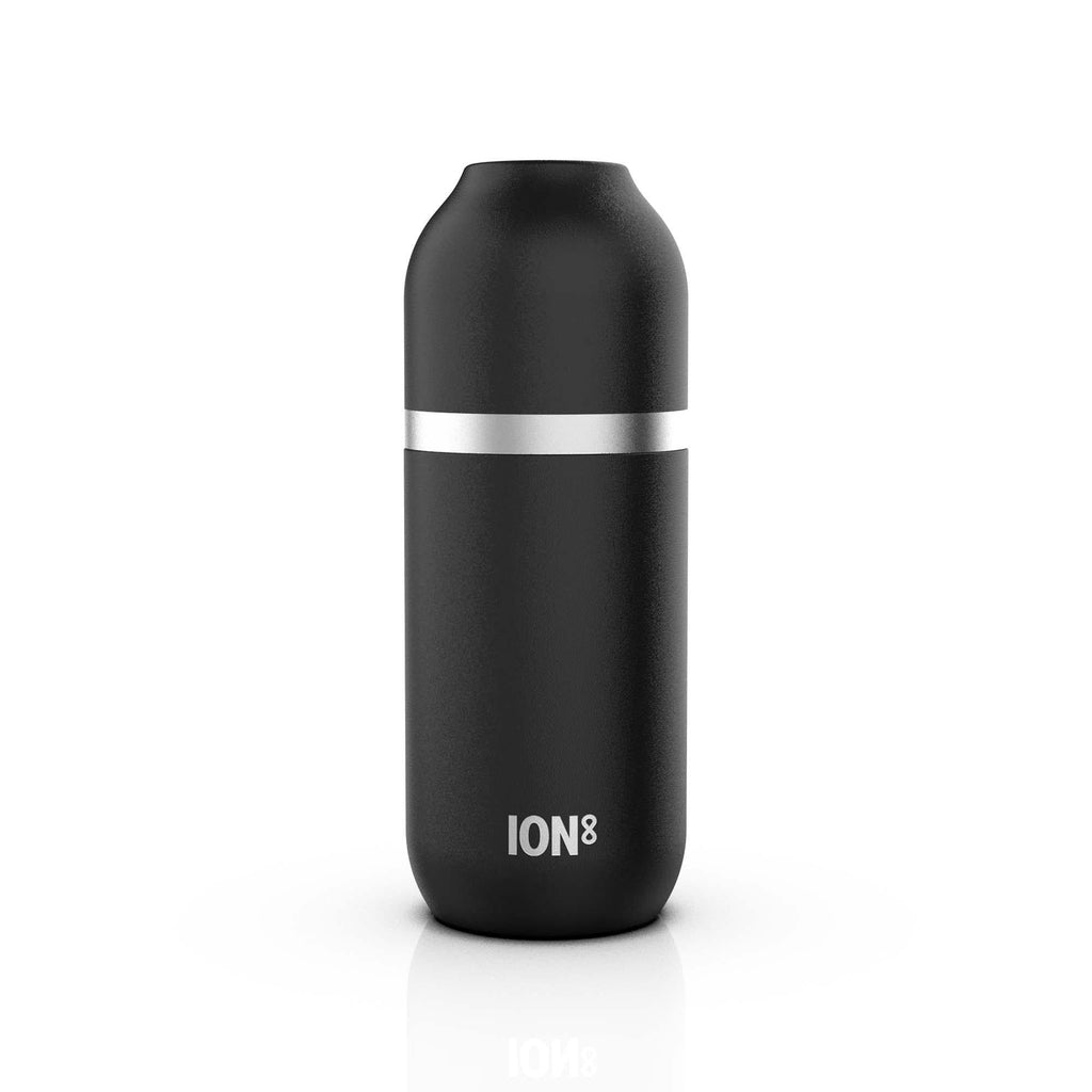 Black insulated flask and mug, 700ml