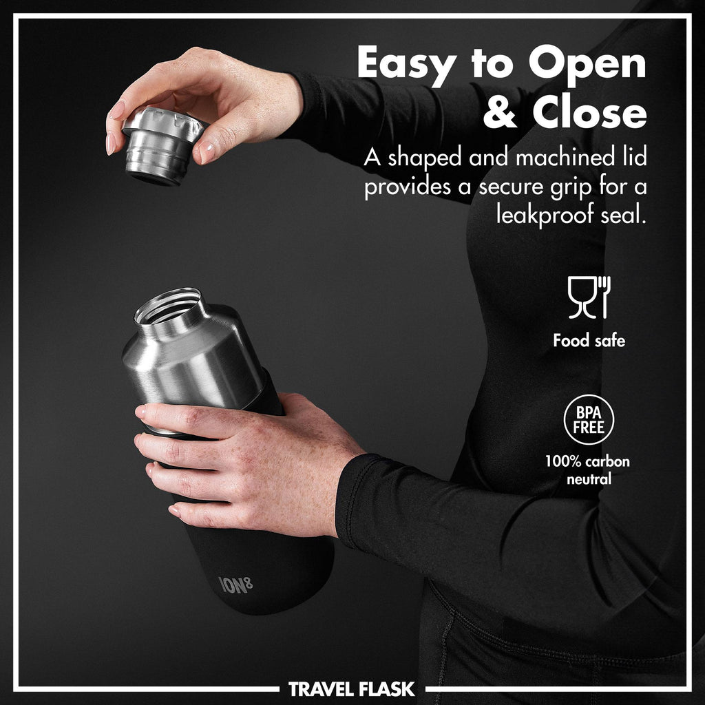 Black insulated flask and mug, view 5