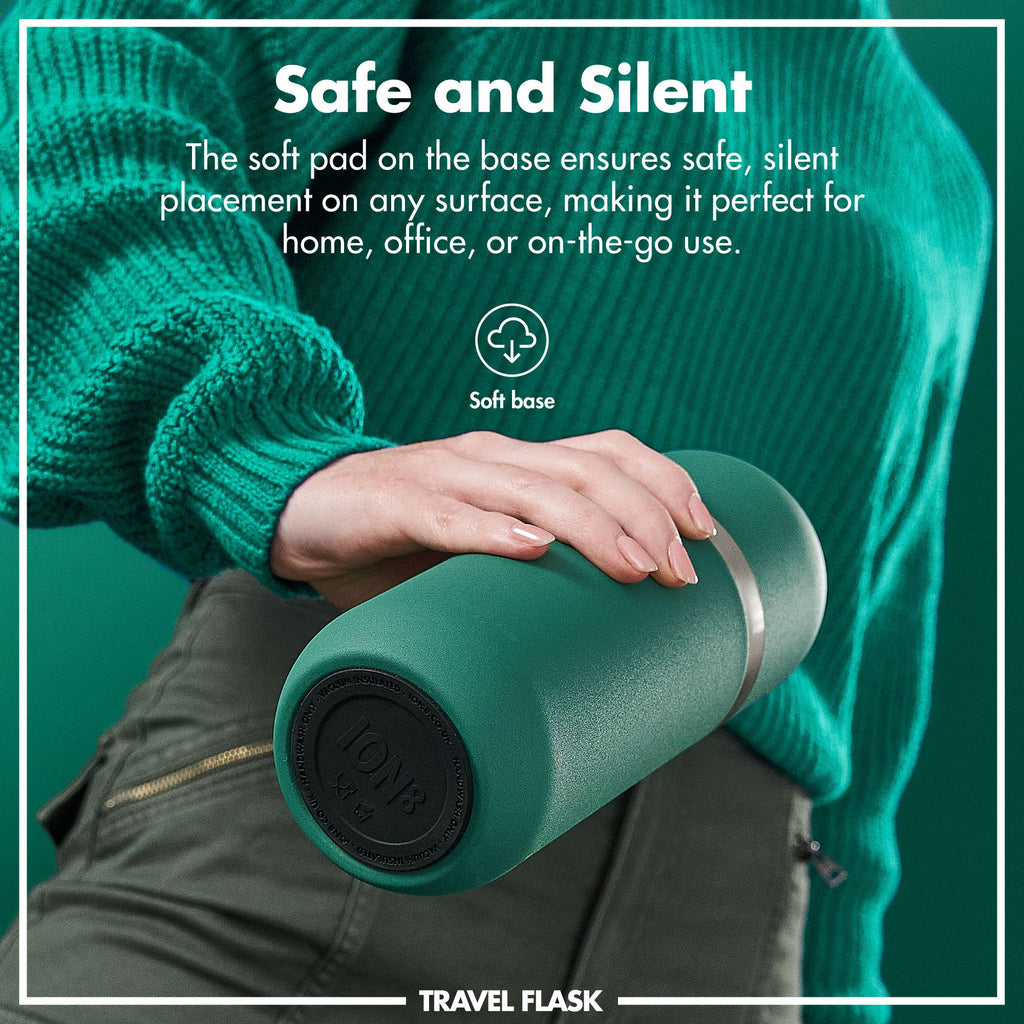 Green insulated flask and mug, view 4