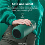 Green insulated flask and mug, view 4