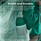 Green insulated flask and mug, view 6