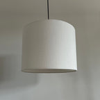 Off White Linen Drum Lampshade