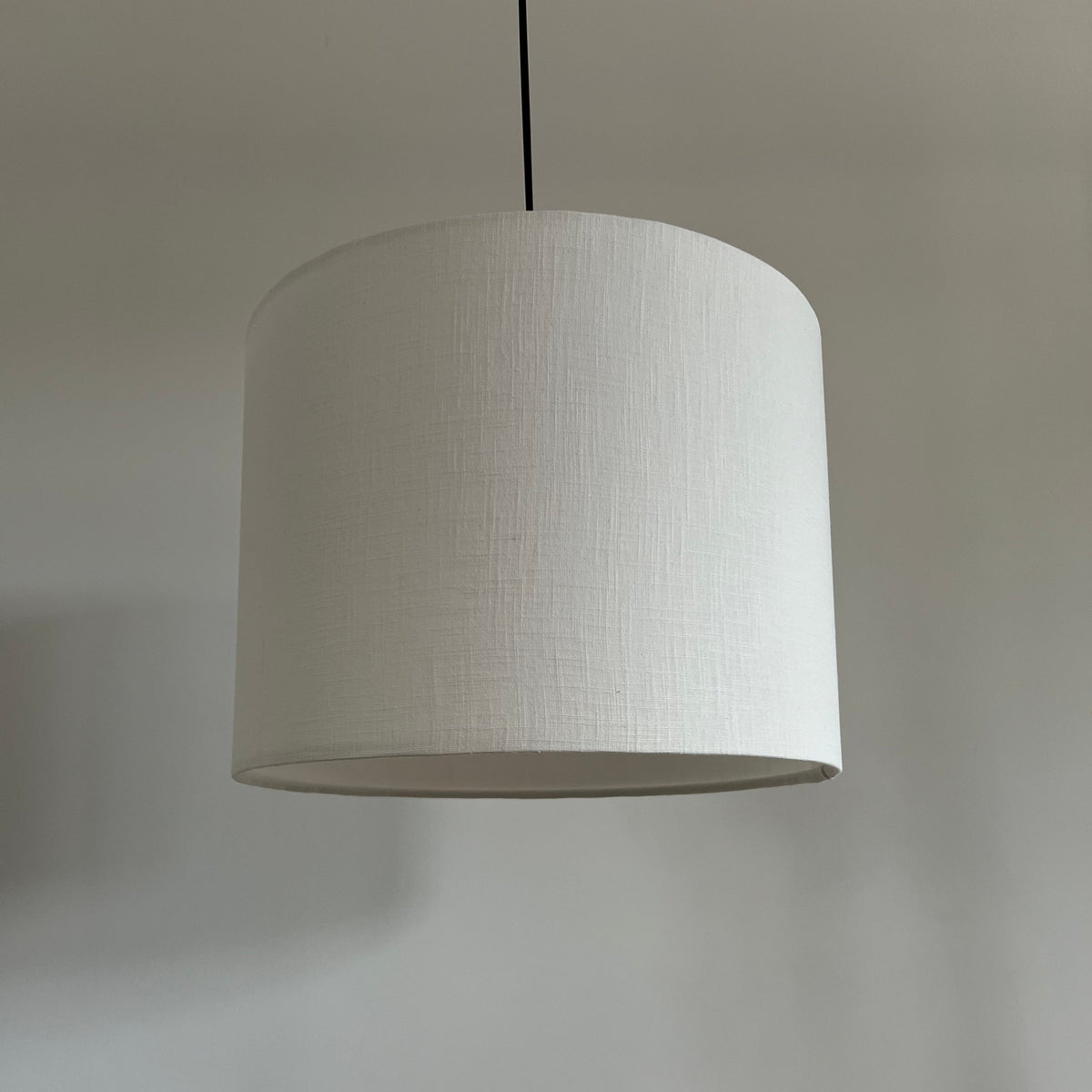 Off White Linen Drum Lampshade