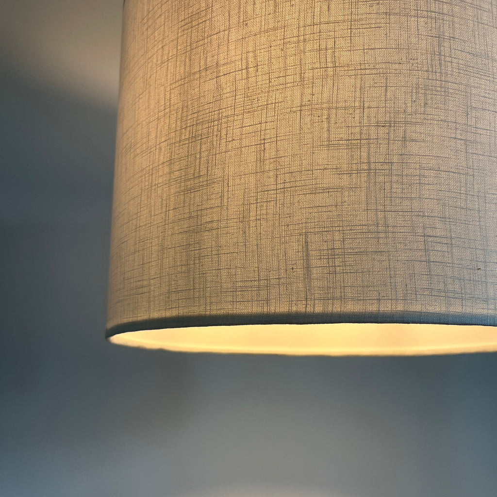 Off White Linen Drum Lampshade