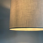 Off White Linen Drum Lampshade