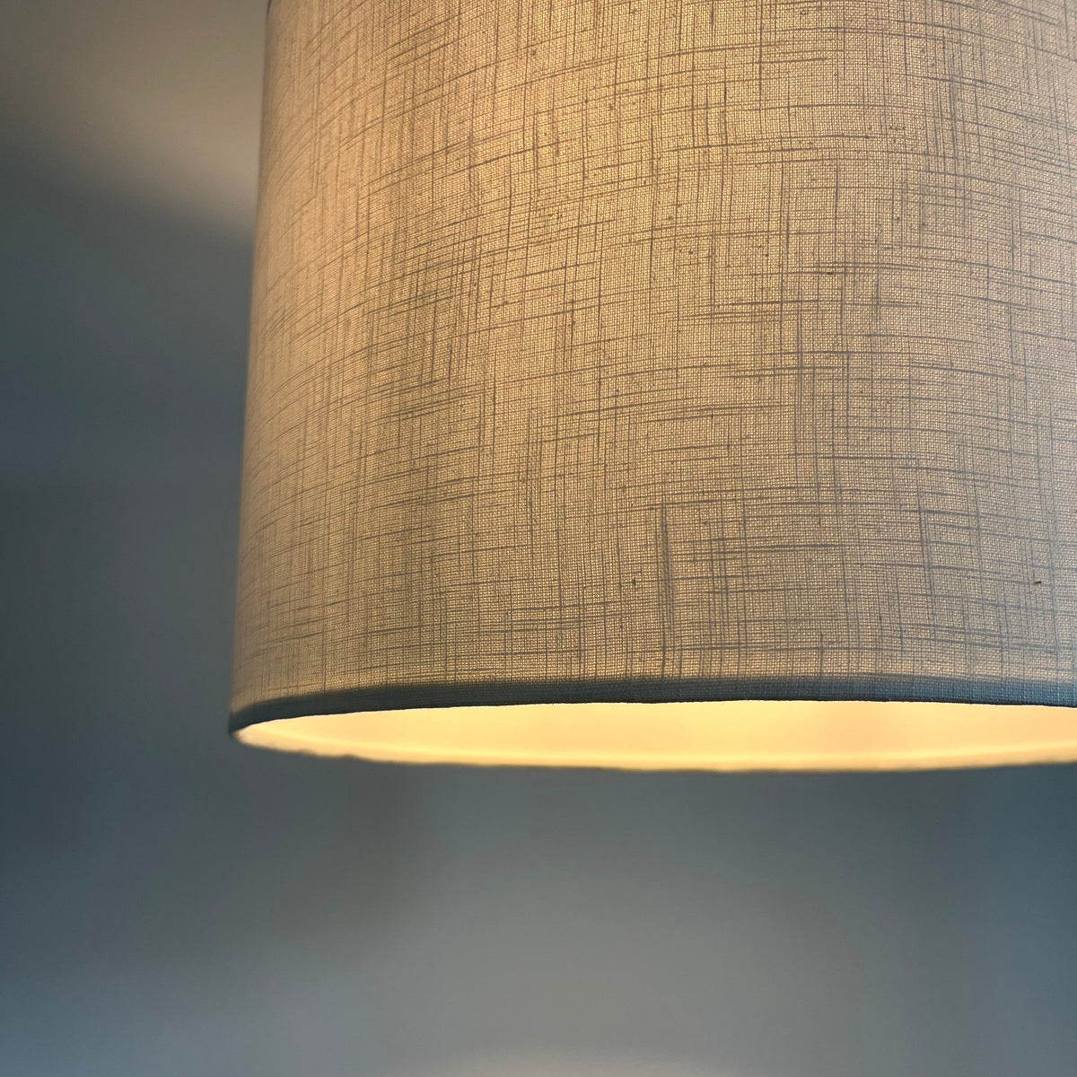 Off White Linen Drum Lampshade