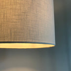 Off White Linen Drum Lampshade