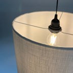 Off White Linen Drum Lampshade