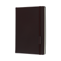 Maroon B6 notebook with a bonded leather cover and elastic closure