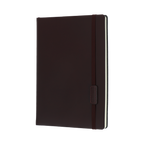 Maroon B6 notebook with a bonded leather cover and elastic closure