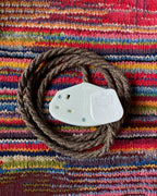 Mocha Linen Fabric Extension Cable, view 3