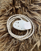 Oatmeal Linen Fabric Extension Cable