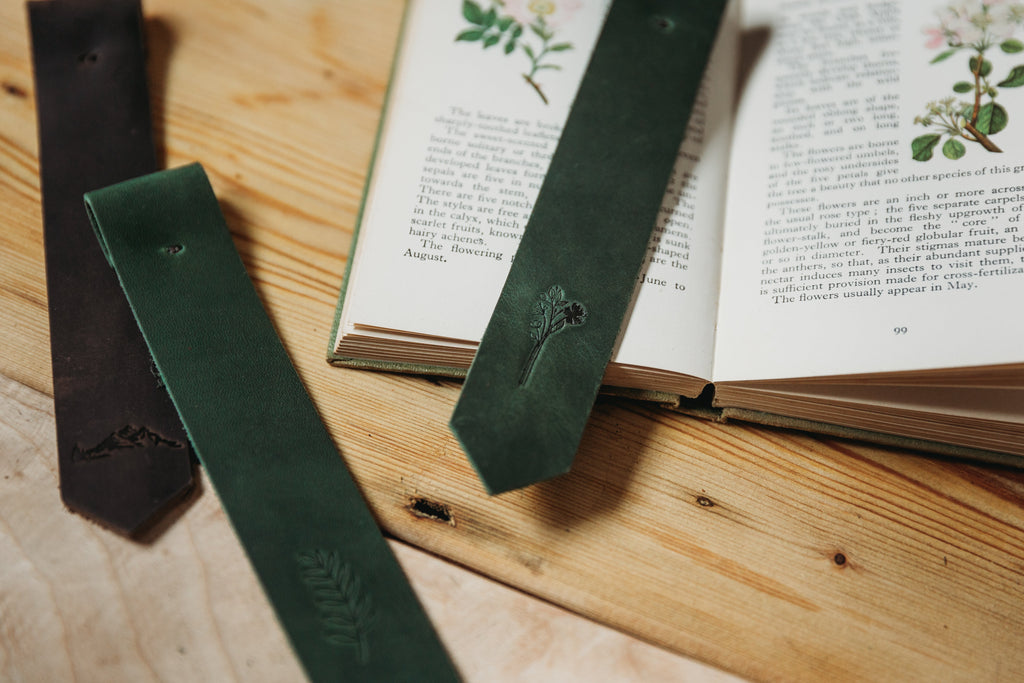Engraved Leather Bookmarks