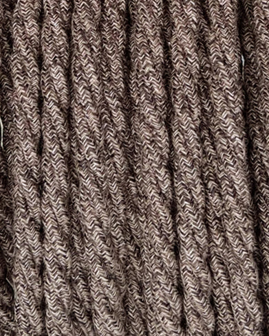 Mocha Linen Fabric Extension Cable