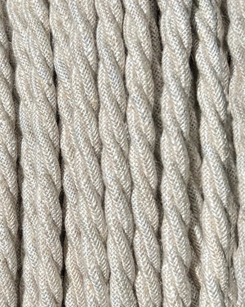 Oatmeal Linen Fabric Extension Cable