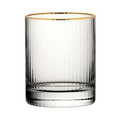 Gold Rimmed Whisky Tumbler, 320ml