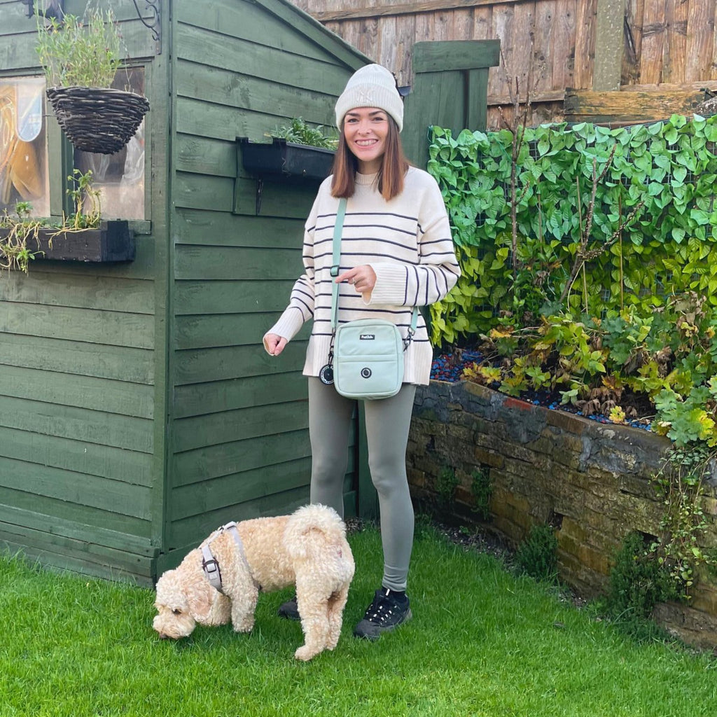 Mini Dog Walking Bag, Sage Green