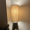 Natural Linen Tall Cylinder Lampshade