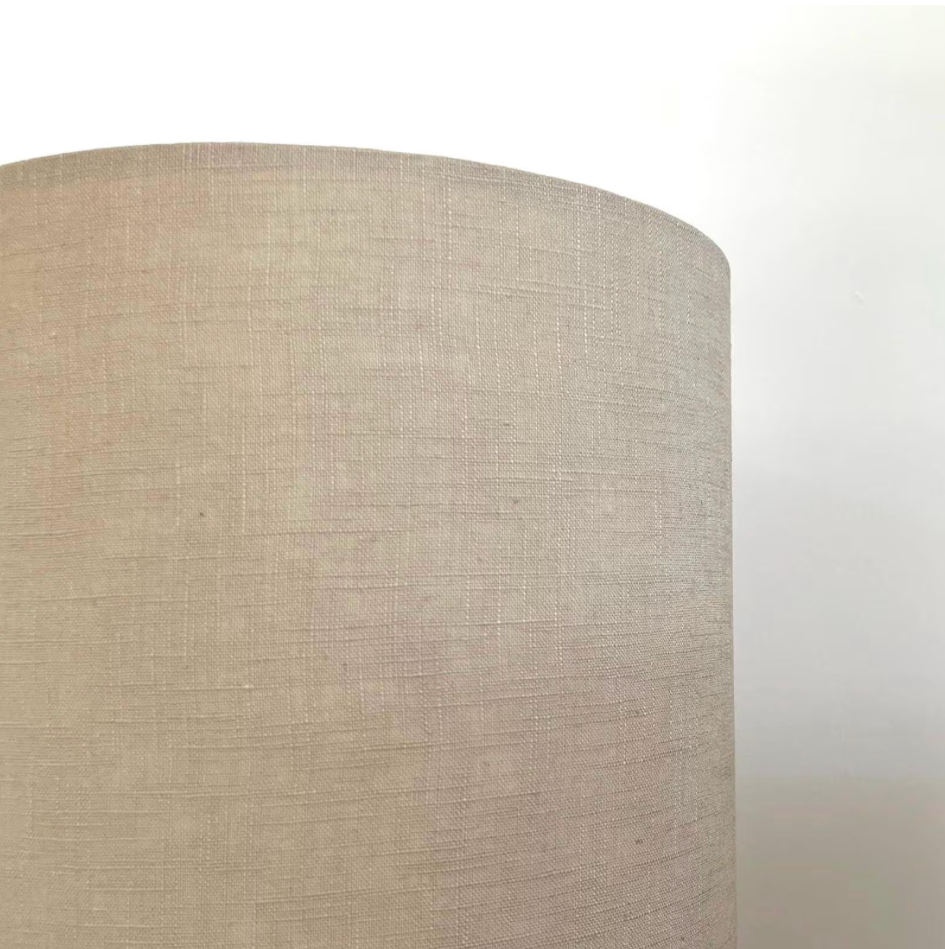 Natural Linen Tall Cylinder Lampshade