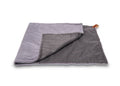 Balmoral grey herringbone and faux fur reversible dog blanket