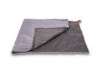Balmoral grey herringbone and faux fur reversible dog blanket
