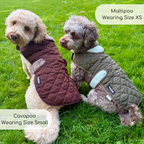 Quilted Dog Coat, Khaki Tweed