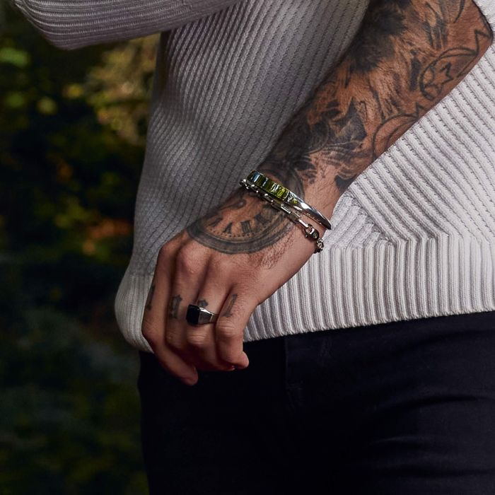 Signet Ring with Semi-Precious Stone